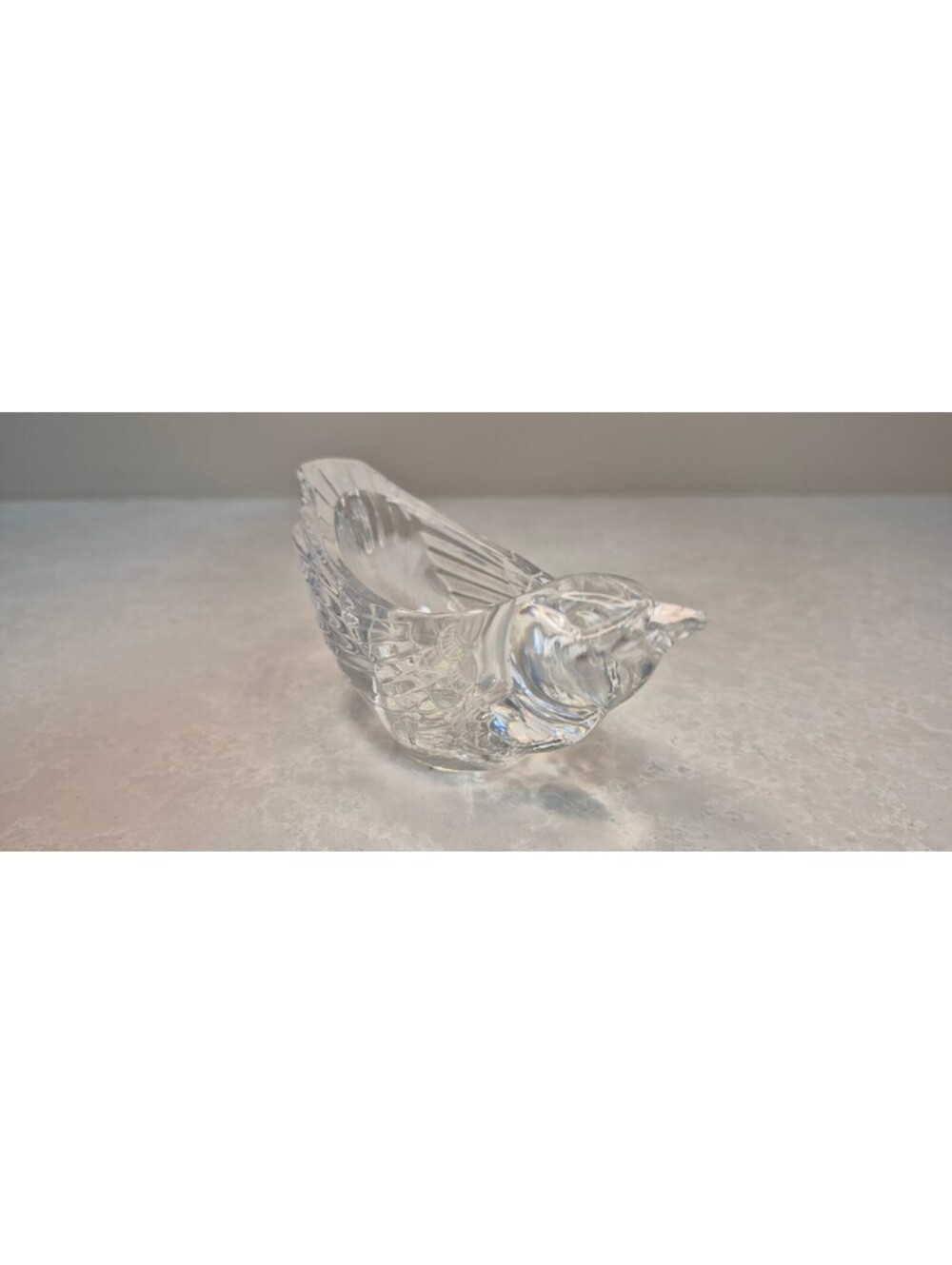 Vintage Cristal D'Arques Lead Crystal Bird Figurine Candle Holder France